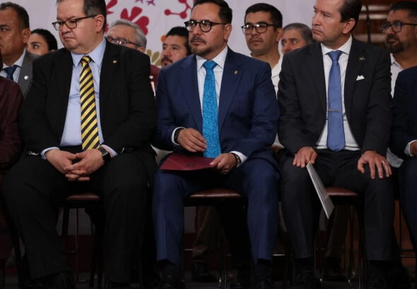 durante la conferencia de la presidenta Claudia Sheinbaum